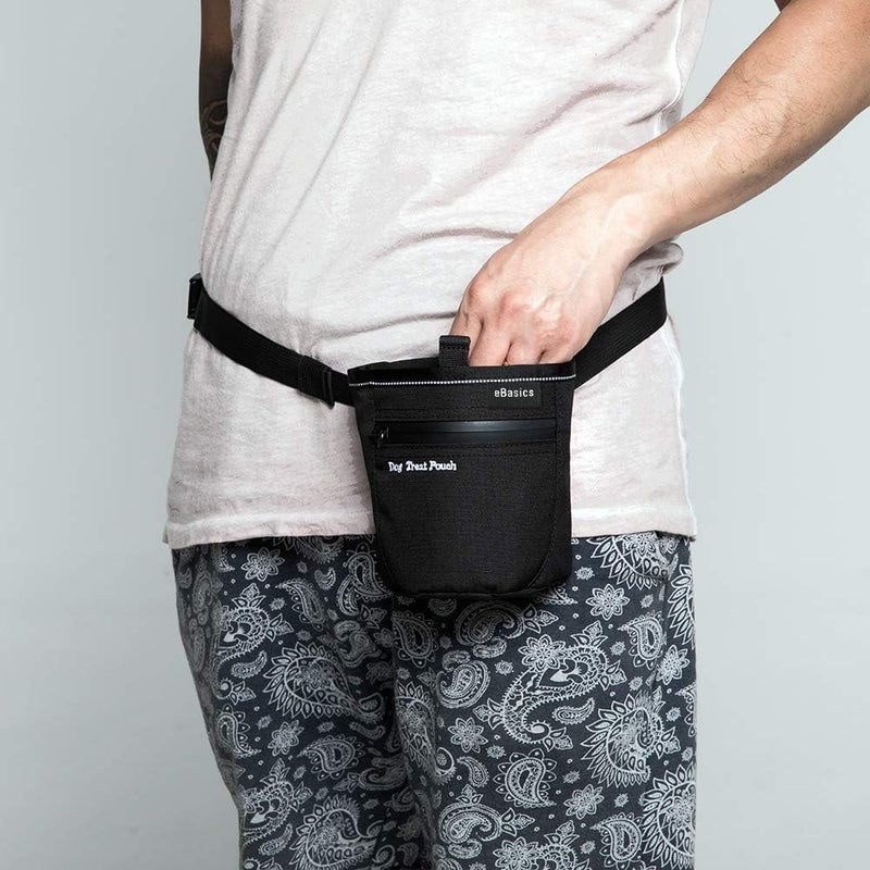 eBasics Dog Treat Pouch for Training Doggie Puppy Snack Reward Pouch Bait Bag Pet Treat Carrier Holder with Clip Waist Belt Magnetic Opening - Image 3